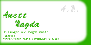 anett magda business card